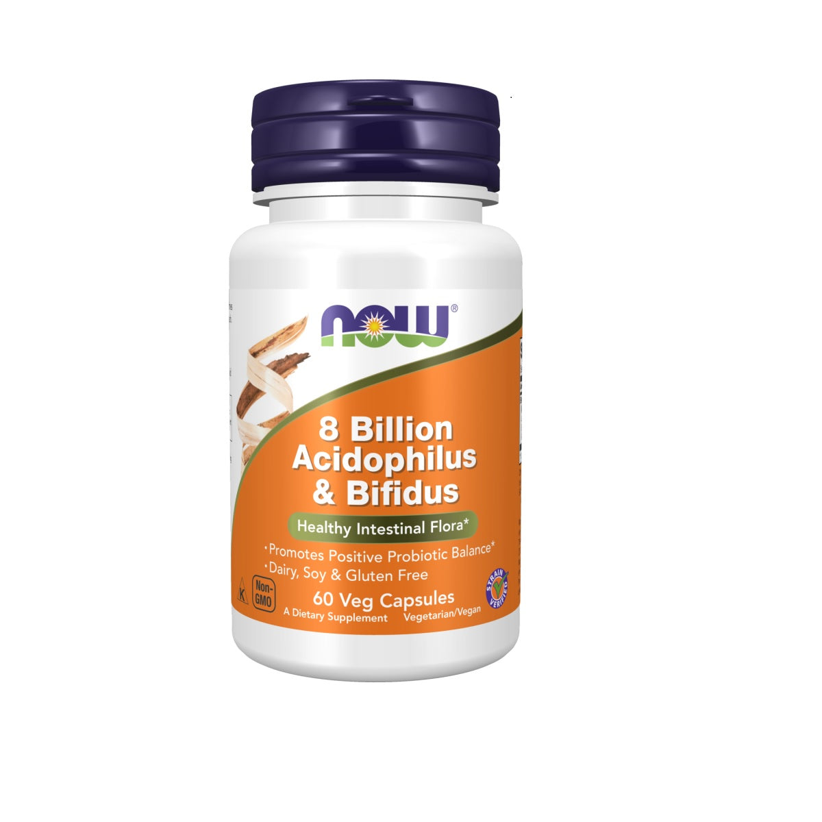 Now Foods 8 milliards d'Acidophilus et Bifidus 60 gélules végétales