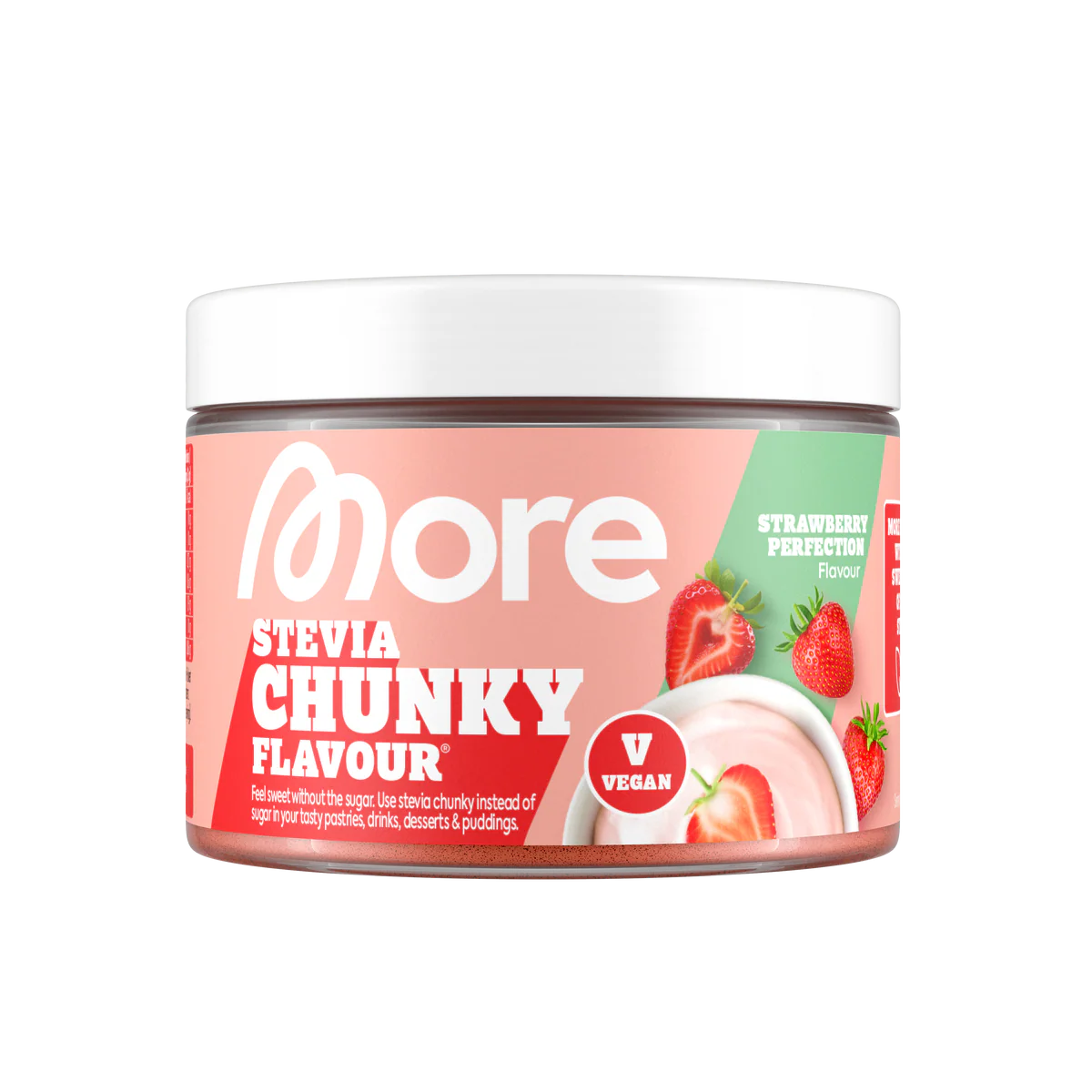 More Nutrition Chunky Flavour 150g STEVIA Strawberry Perfection