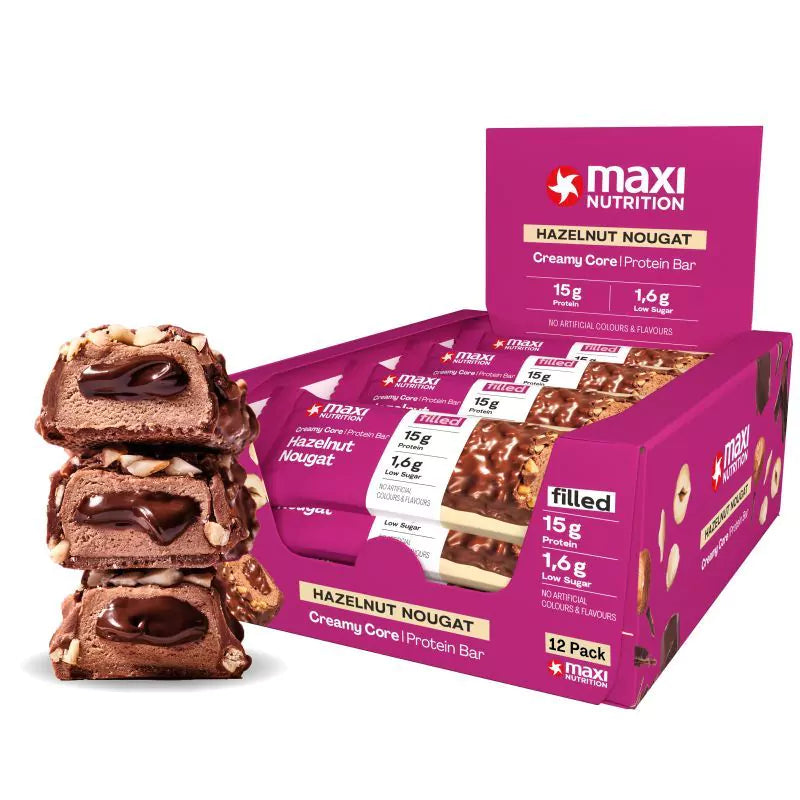 Barre protéinée MaxiNutrition Creamy Core 12x45g Yaourt Fraise