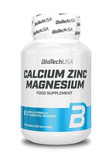 BioTech Calcium Zinc Magnésium - 100 Comprimés