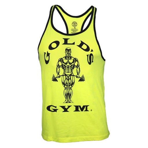Gold's Gym Muscle Joe Contrast Stringer Tank - Neon
