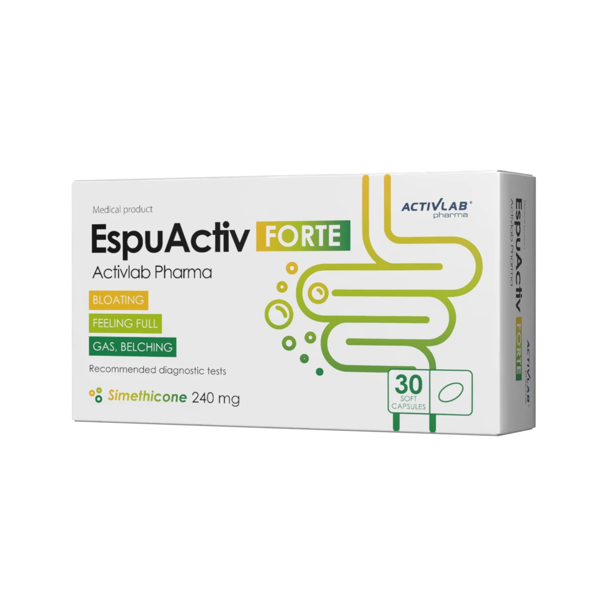 Activlab Pharma EspuActiv FORTE – Simeticon 240mg - 30 Softgel-Kapseln