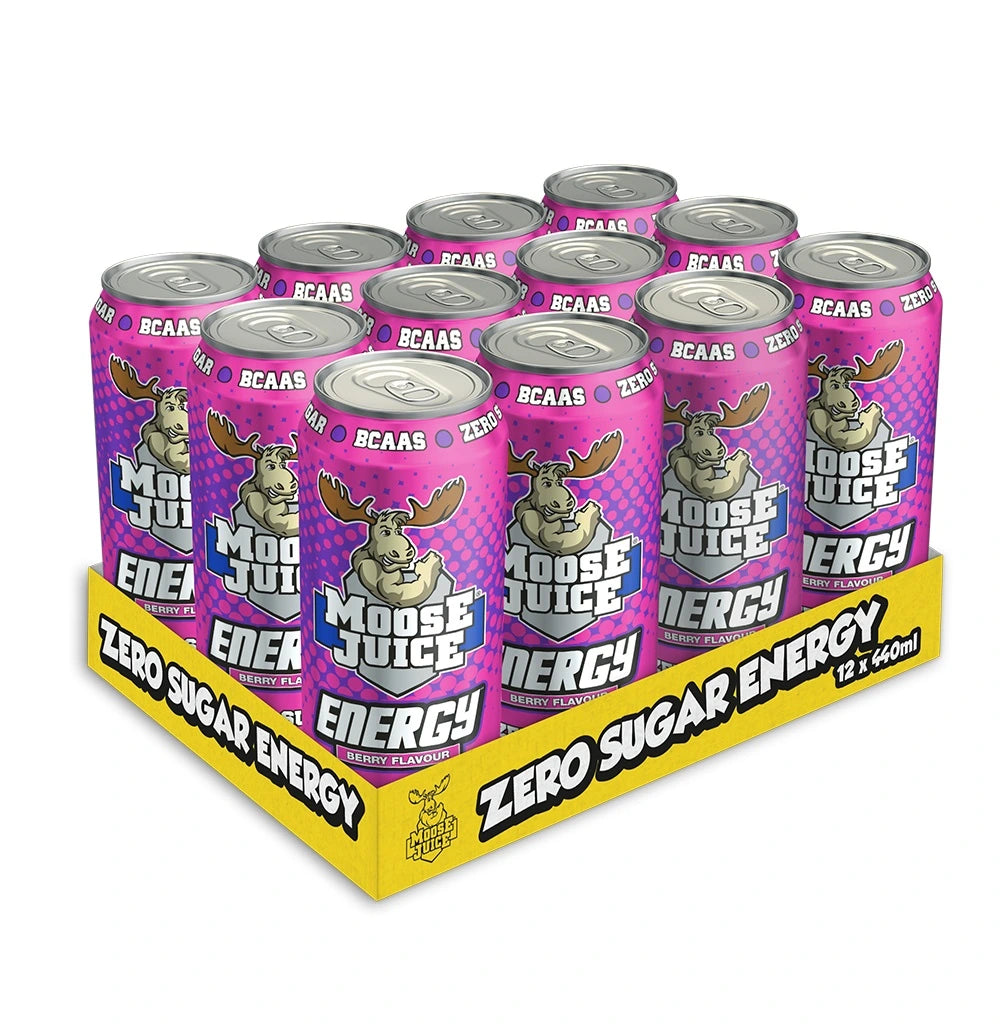 Muscle Moose Juice Boisson Énergisante Zéro Sucre - (12x440ml)