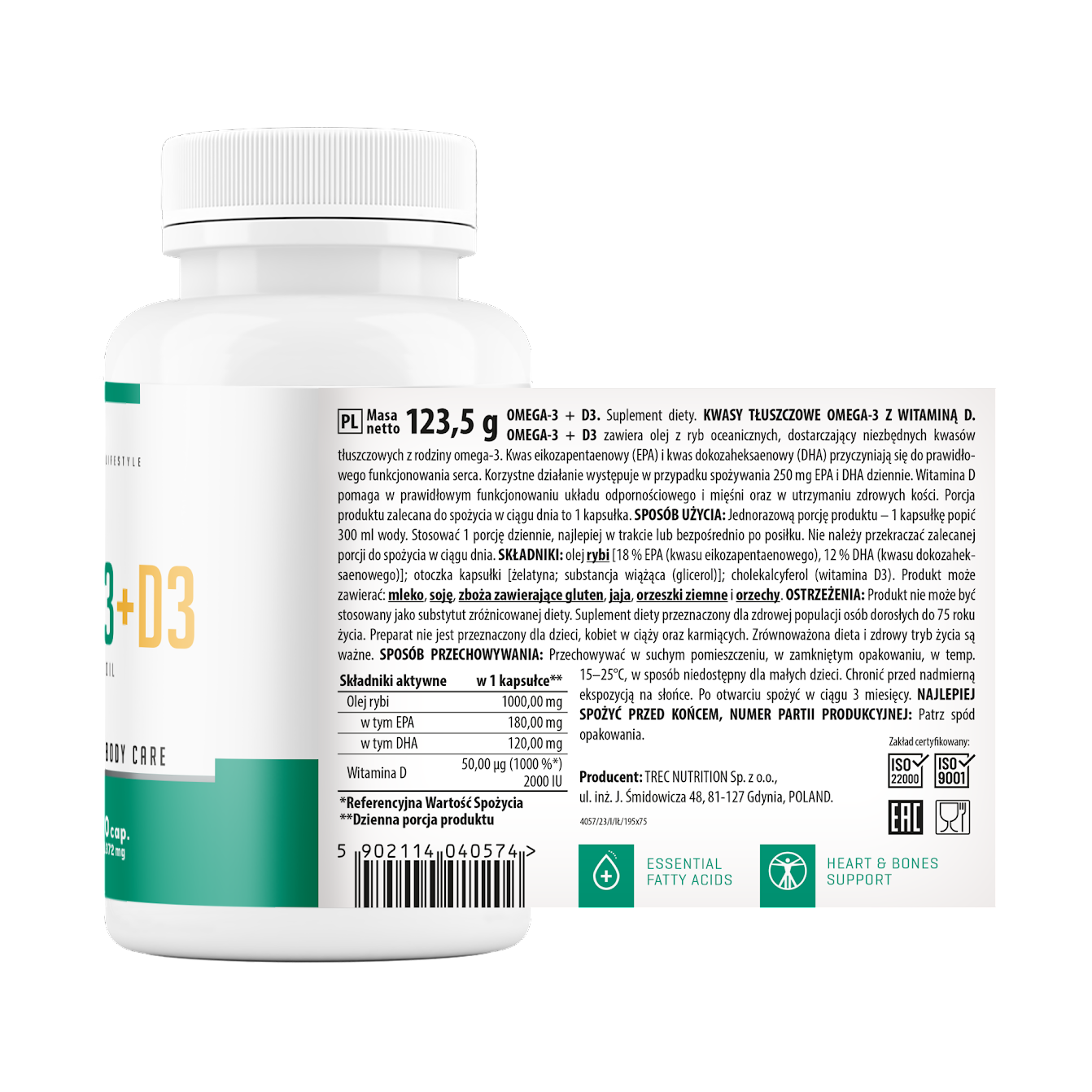 Trec Nutrition OMEGA-3 + D3 90caps