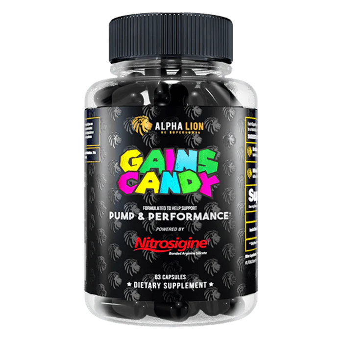 Alpha Lion Gains Candy Nitrosigine® - Premium Nitric Oxide Support 63 caps