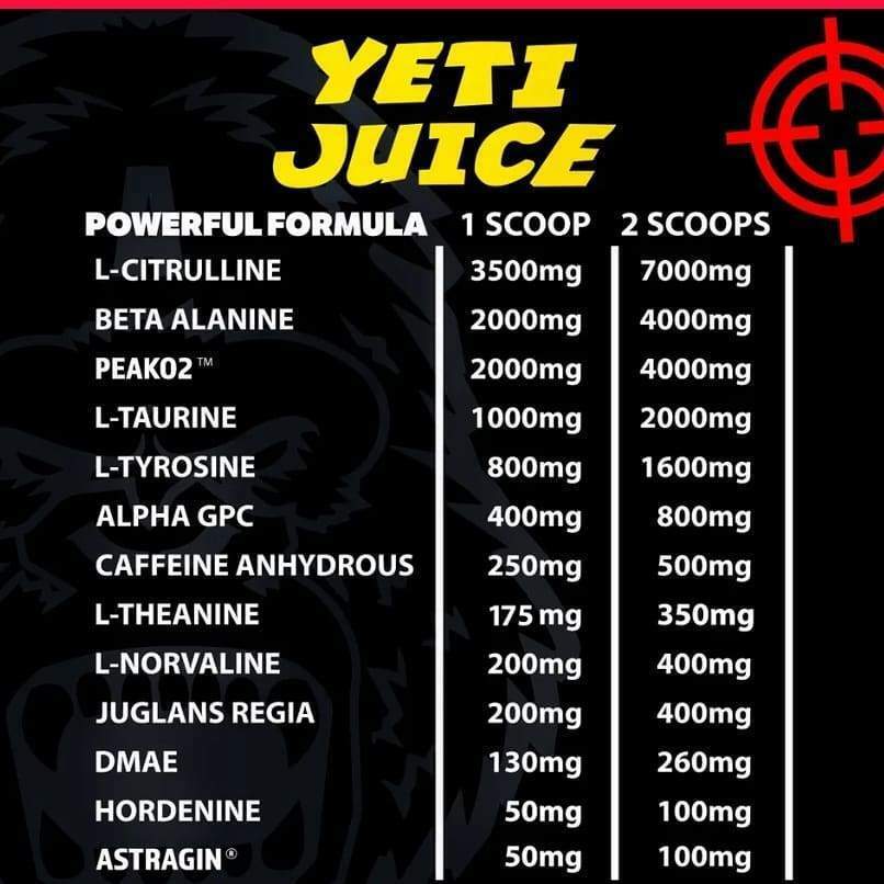 Gorilla Alpha Yeti Juice 480g