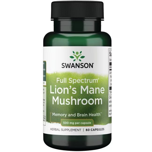 Swanson Full Spectrum Crinière de Lion 500 mg - 60 Gélules