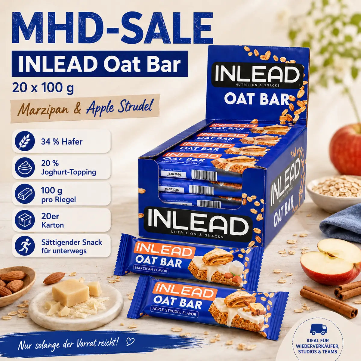 INLEAD Barre d'avoine 20x100g