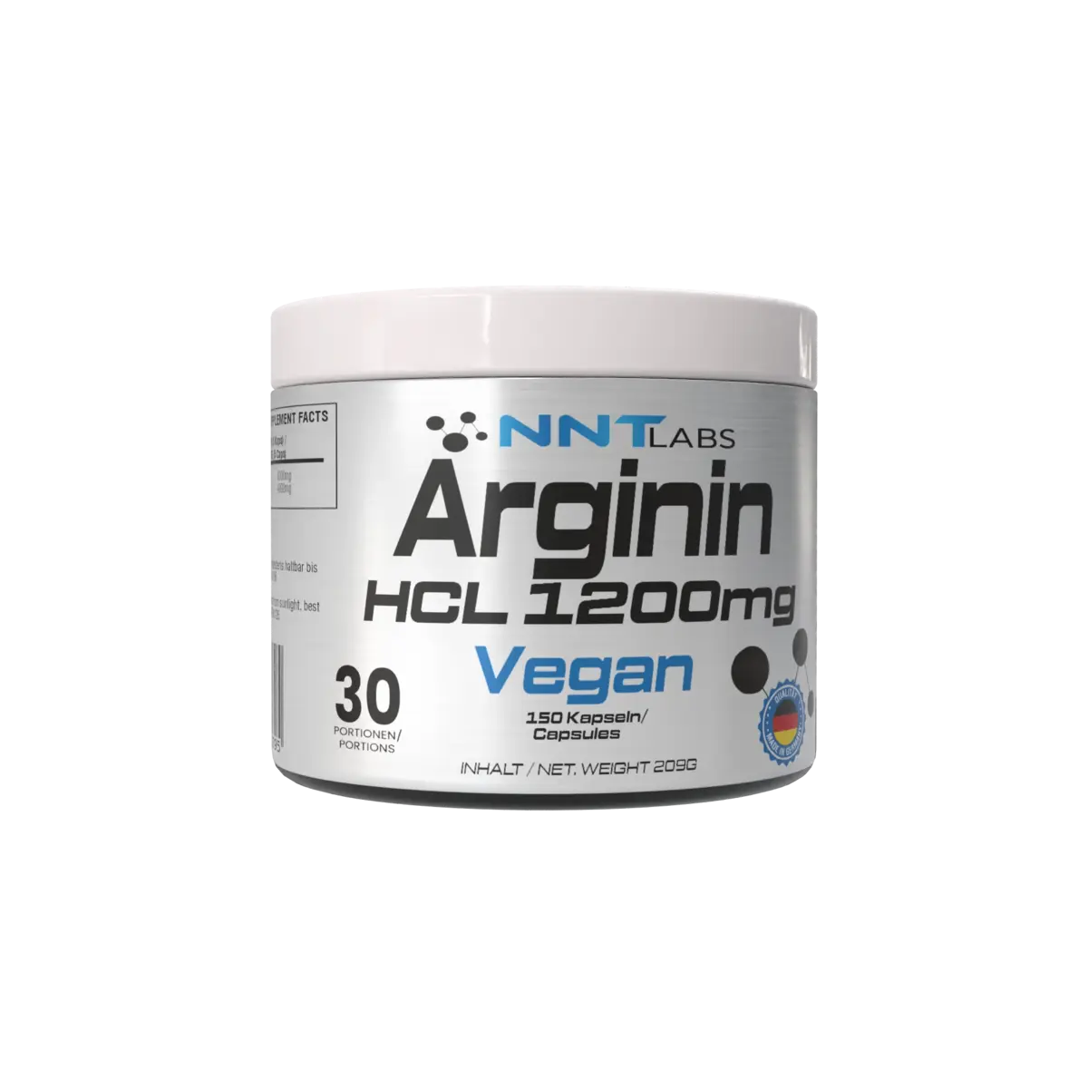NNT Arginine HCL 1200 mg 150 capsules