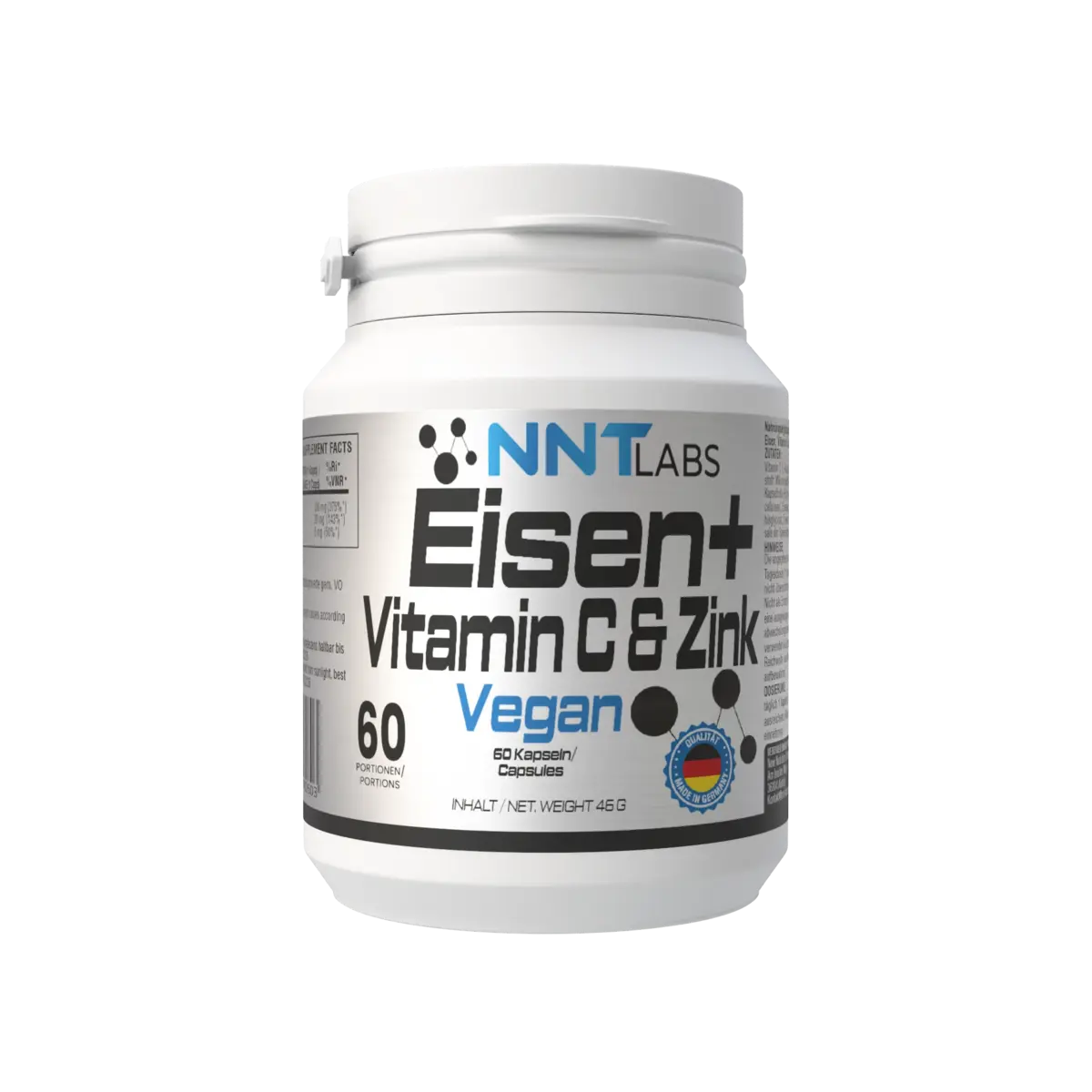 NNT Fer + Vitamine C + Zinc 60 gélules