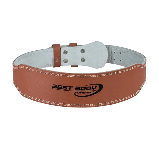 Ceinture d'haltérophilie Best Body en cuir naturel M