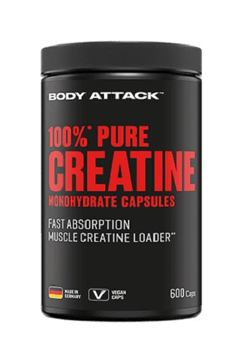 Body Attack 100% Pure Créatine 600 capsules