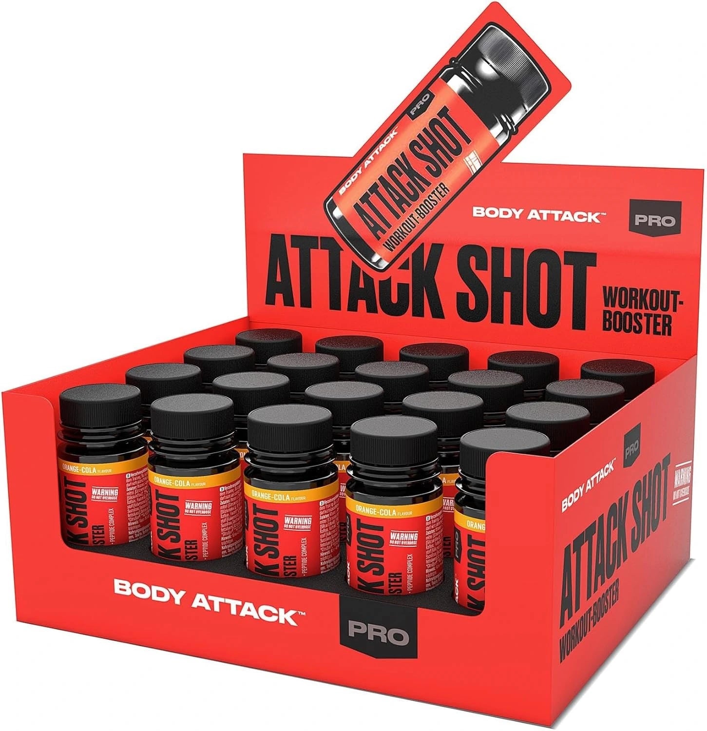 Body Attack Attack Shot 20 x 60ml Wildberry