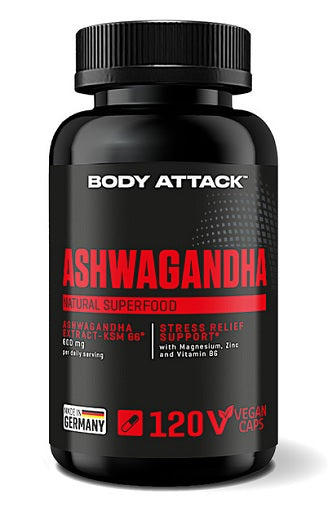 Body Attack Ashwagandha KSM-66 - 120 Capsules