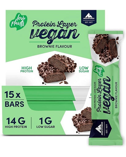 Multipower Vegan Protein Layer Bar 15x 55g Nougat Noisette